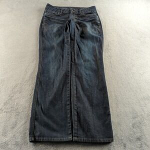 Calvin Klein Jeans Mens 29 (Fits 30x32) Blue Dark Wash Faded Bootcut Stretch